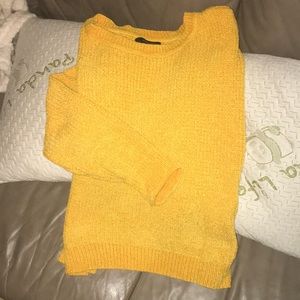 Yellow Chenille Sweater (Oversized style)